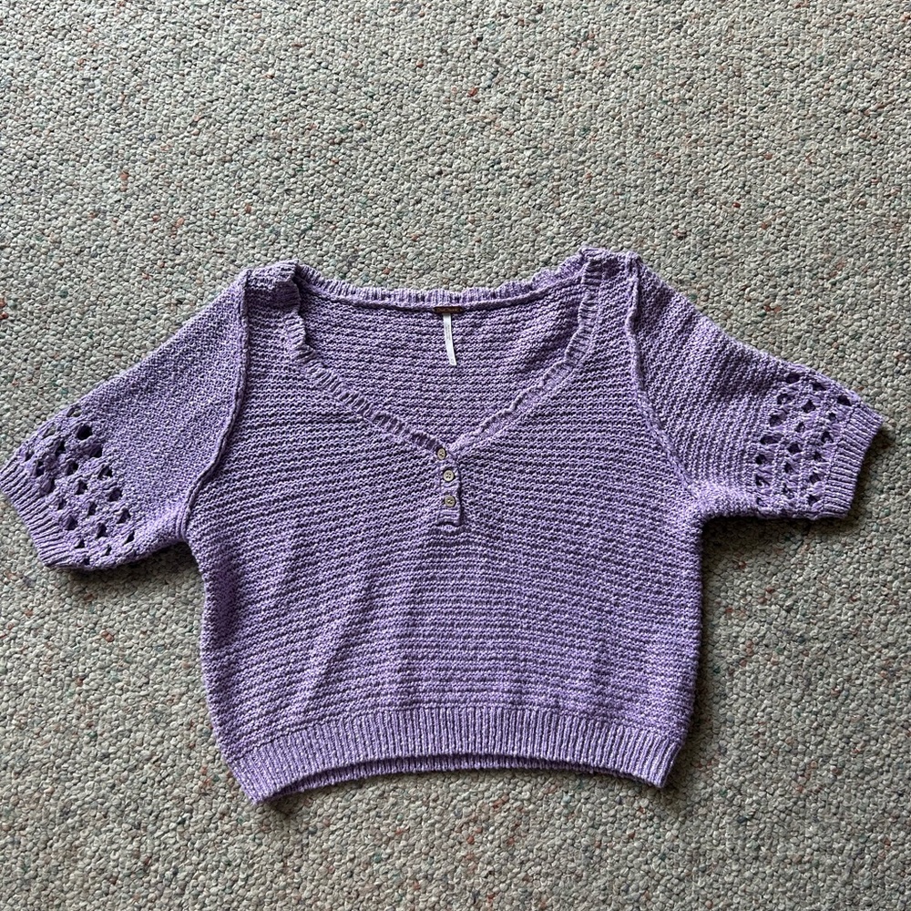 Free people knit cropped sweater